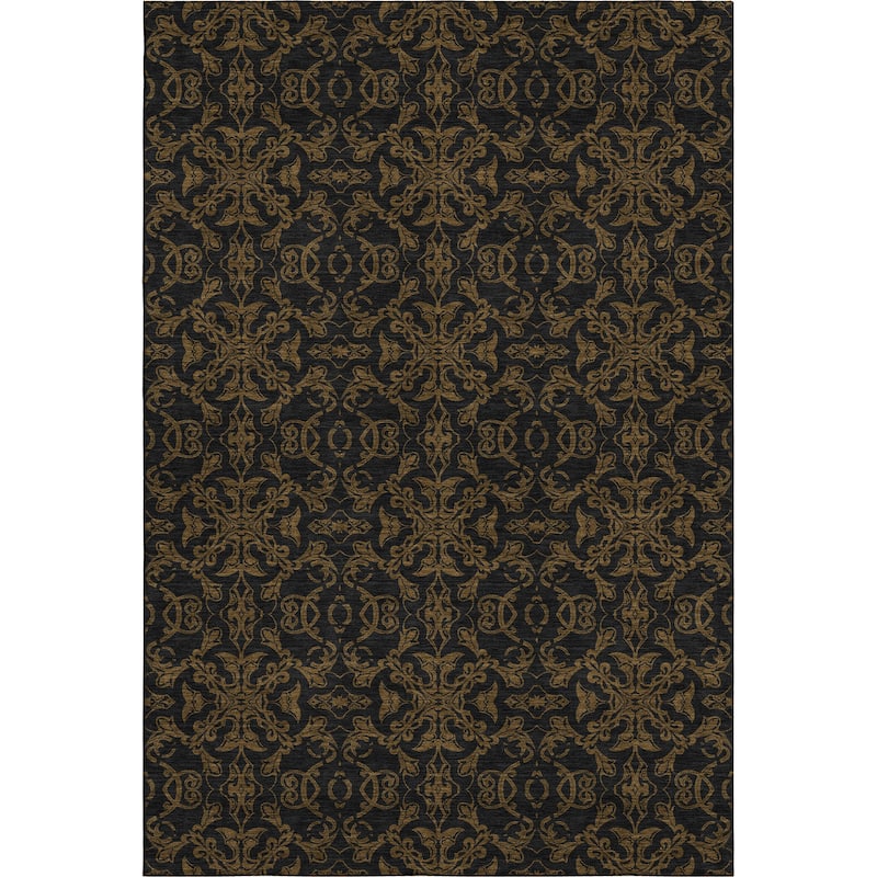 Premium Washable Super Soft Dark Traditional Mayfield Rug