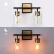 preview thumbnail 11 of 23, Modern Farmhouse Bathroom Vanity Light Black Gold Cylinder Glass Wall Sconce