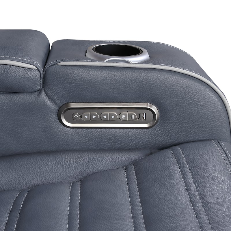 Arbor 73" Leather Power Double Reclining Loveseat with Center Console