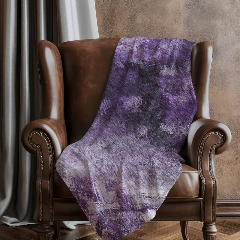 Premium Machine Washable Modern Abstract Sherpa Throw Blanket