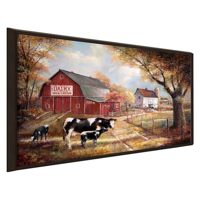"Memories on the Farm" by Ruane Manning Print on Floating Canvas