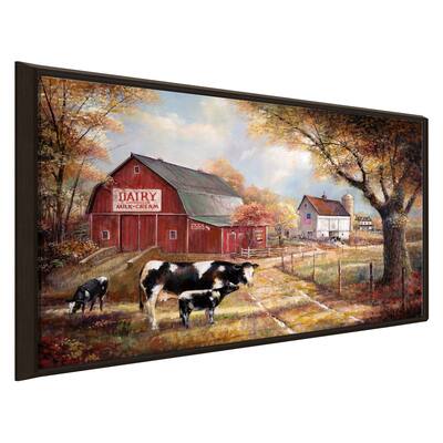 "Memories on the Farm" by Ruane Manning Print on Floating Canvas