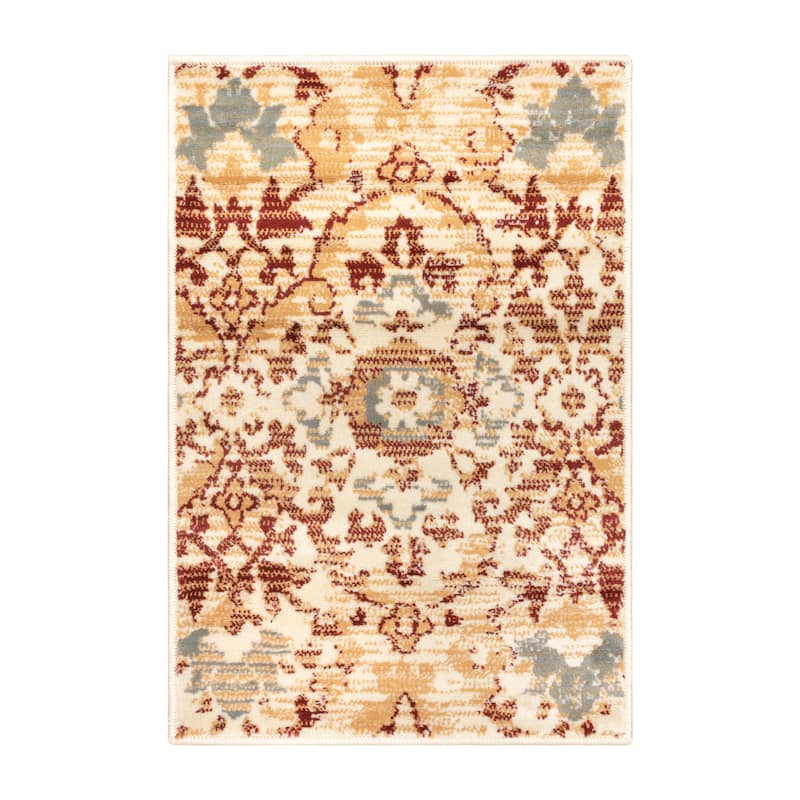 Superior Traditional Oriental Floral Indoor Area Rug