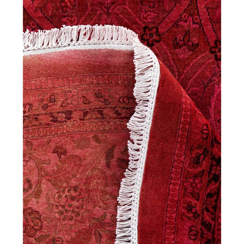 Overdyed One-of-a-Kind Hand-Knotted Area Rug - Pink - 8' 1" x 8' 1"