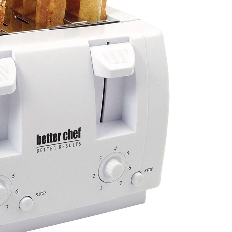 Better Chef 4 Slice Dual-Control Toaster in White IM-241W