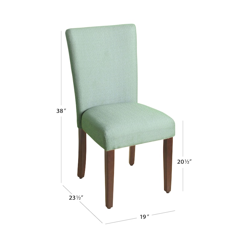 HomePop Seafoam Green Linen-look Parson Dining Chair - Single - Teal