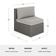 preview thumbnail 9 of 11, Martha Stewart Outdoor Modular Rattan Wicker Sectional Sofa Seats & Side Table - 33"W x 31"D x 30"H