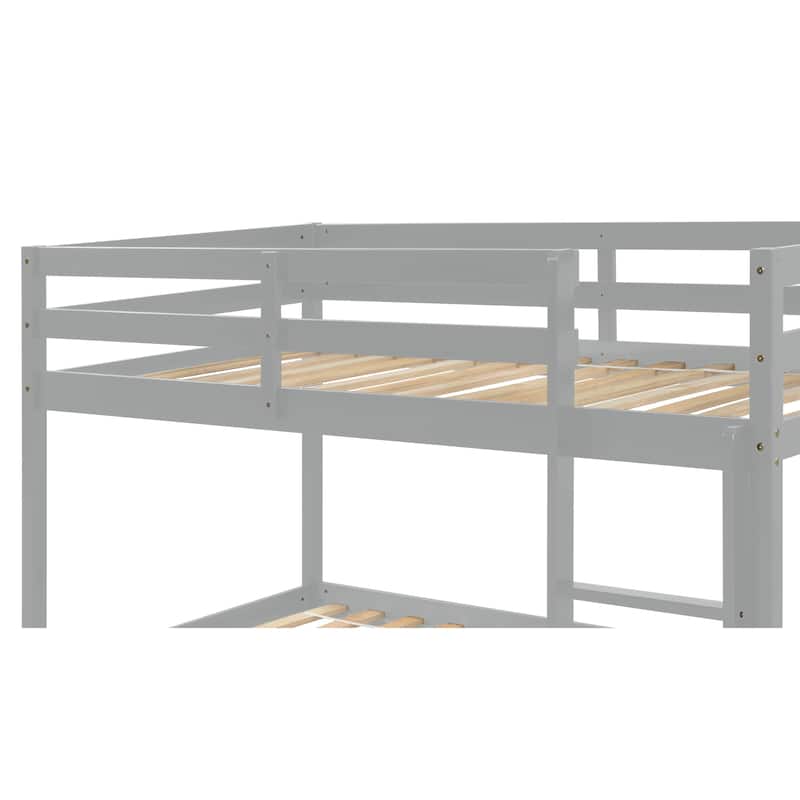 Twin over Twin Floor Bunk Bed