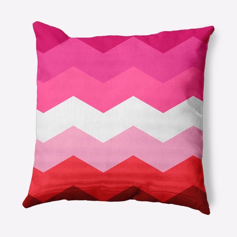Pride Chevron Outdoor Throw Pillow - 20" x 20" - Lesbian Chevron