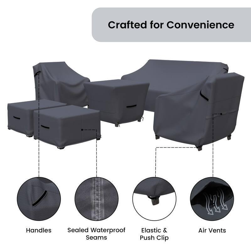 Forever Patio Outdoor Wicker 6-Piece Furniture Cover - 36 x 73 x 35