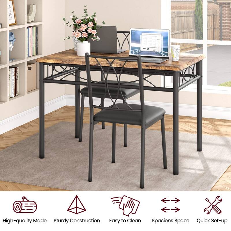 Dining Table Set for 4 - Brown