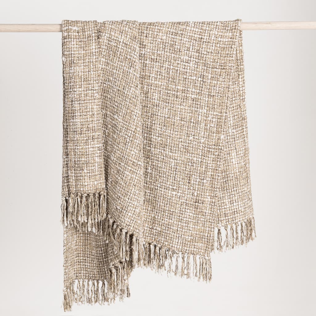 Villa by Classic Home Porter Cotton Blend Fabric Throw