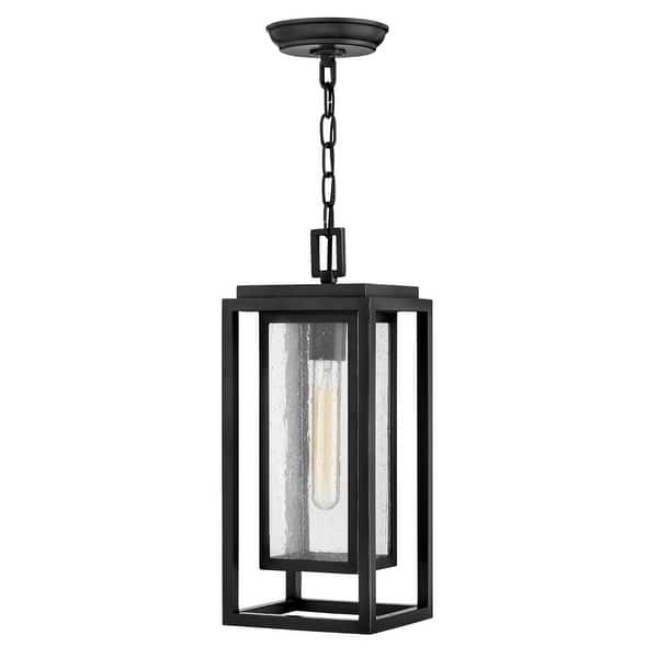 slide 2 of 7, Hinkley Lighting Republic 7" Wide LED Outdoor Mini Pendant Black