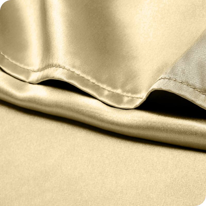 Bare Home Poly Satin Pillowcase Set for Hair and Skin (Set of 2)