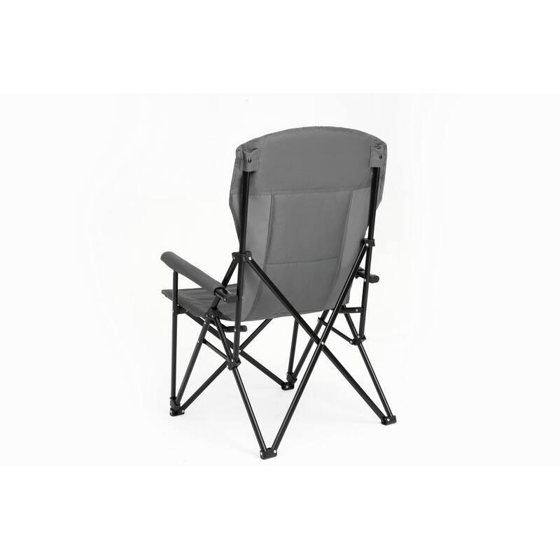 High Back Heavy Duty Lawn Chair Support 250LBS, Portable Collapsible Chair with Cup Holder