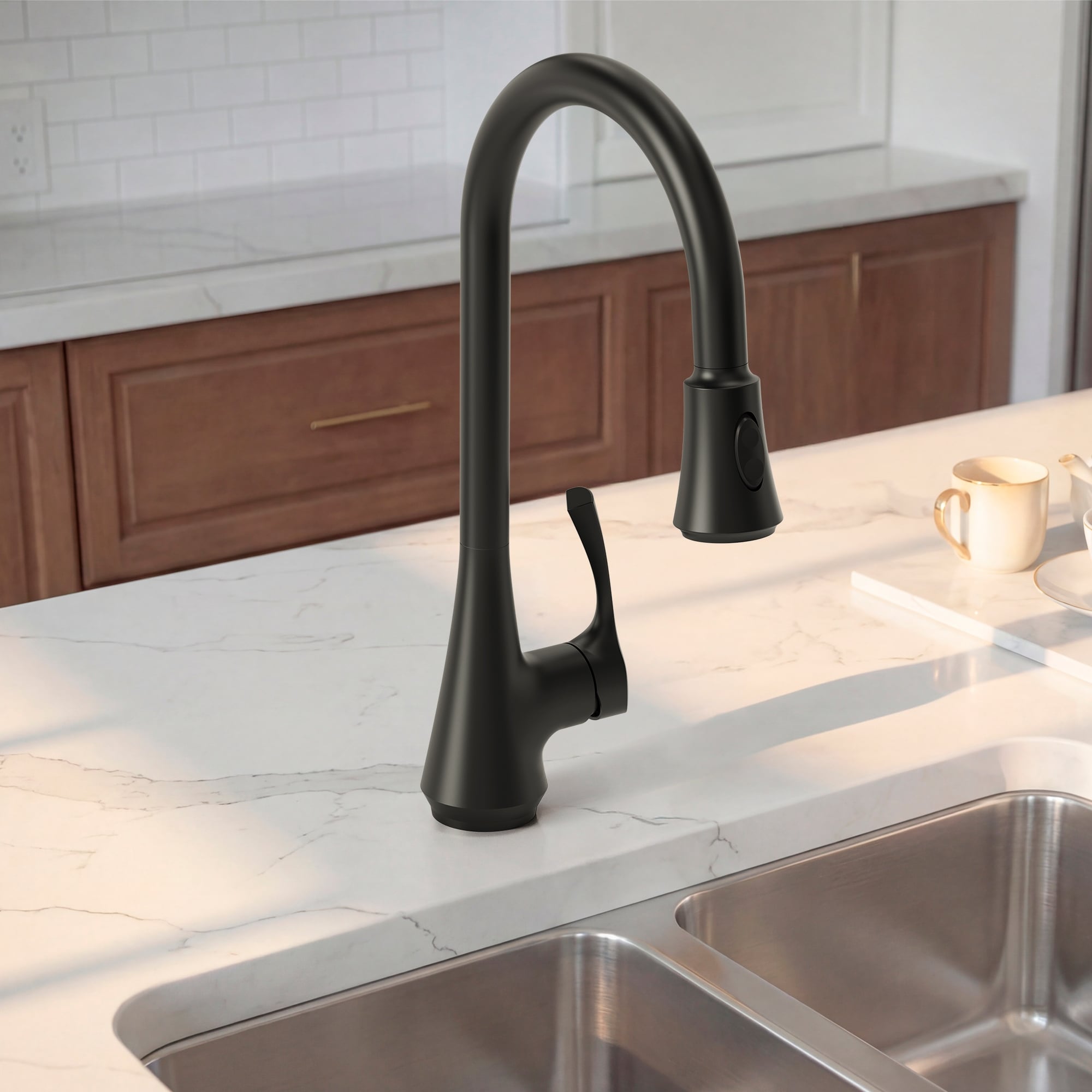Pull Down Sprayer Kitchen Sink Faucet, Single Handle Kitchen Faucet