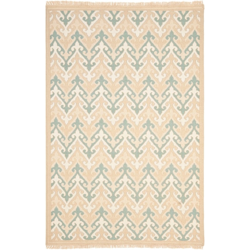 SAFAVIEH Indo Handmade Deborrah Sumak Flatweave Rug - 9'x12' - Beige/Multi