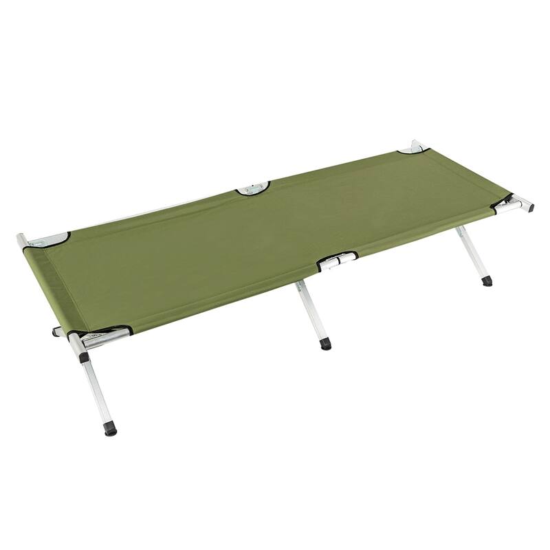 Outdoor Portable Folding Camping Cot with Carrying Bag - Army Green - Army Green