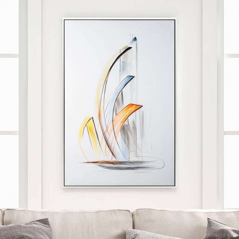 Schooner Winds Hand Painted Framed Canvas