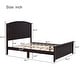 preview thumbnail 19 of 30, Farmhouse Wooden Platform Full Size Bed With Curl Design Headboard And Footboard For Teenager, Espresso