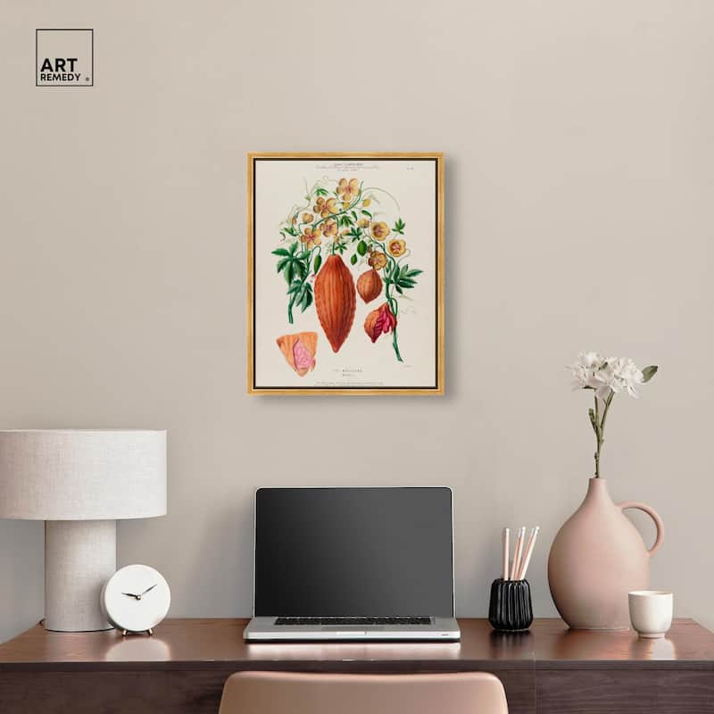 Momordica Exotic Floral Flore Canvas by Art Remedy