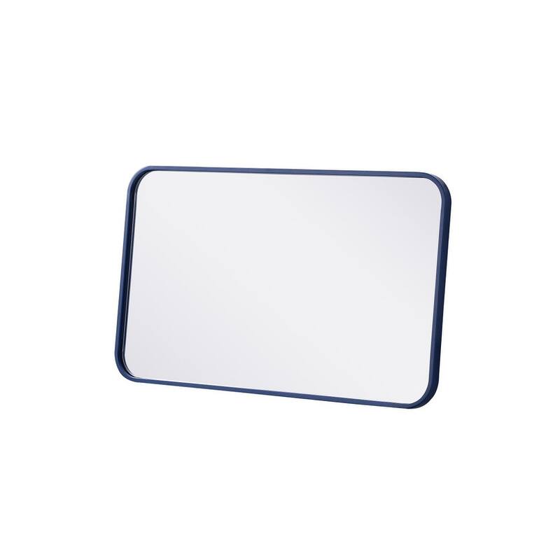 Ezra Soft Corner Metal Rectangular Mirror