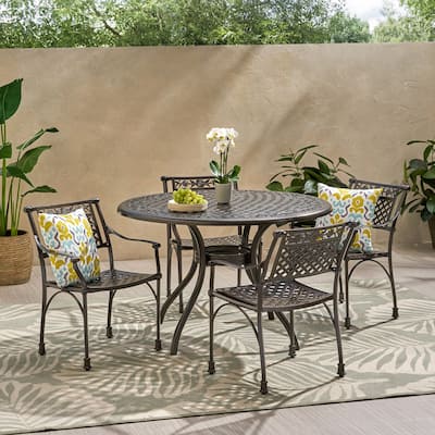 Ridgecrest Outdoor Aluminum 5-piece Dining Set by Christopher Knight Home