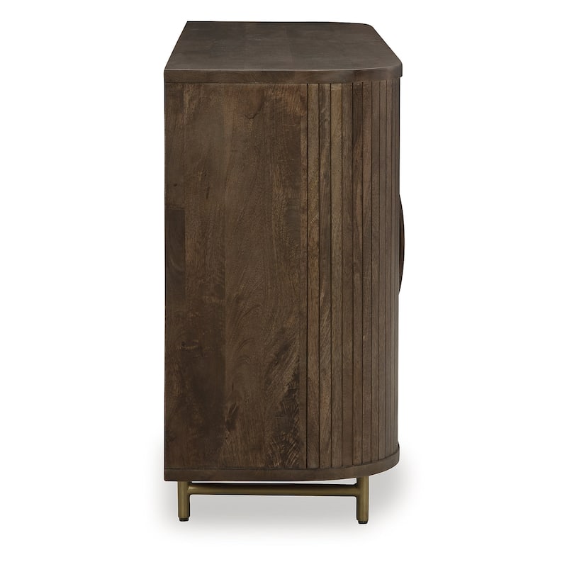 Signature Design by Ashley Amickly Dark Brown Accent Cabinet - 68" W x 18" D x 36.38" H