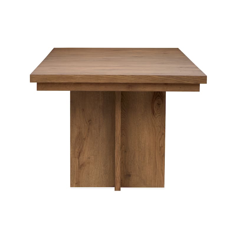 Magnussen Home Marcel Harvest Brown Extendable Trestle Dining Table - 40''W x 65.88''D x 30''H