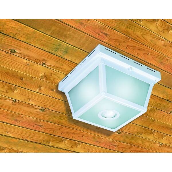 Heath Zenith Hz 4305 4 Light 9 11 32 Wide Outdoor Flush Mount Ceiling Overstock 16463573 White
