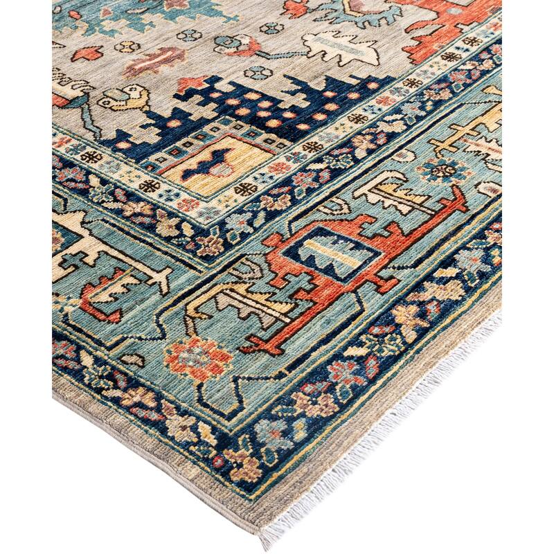 Serapi One-of-a-Kind Hand-Knotted Area Rug - Gray - 9' 2" x 11' 10"