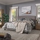 preview thumbnail 1 of 43, Fontana Adjustable Diamond-tufted Arched Back Bed by iNSPIRE Q Classic Grey Linen - King