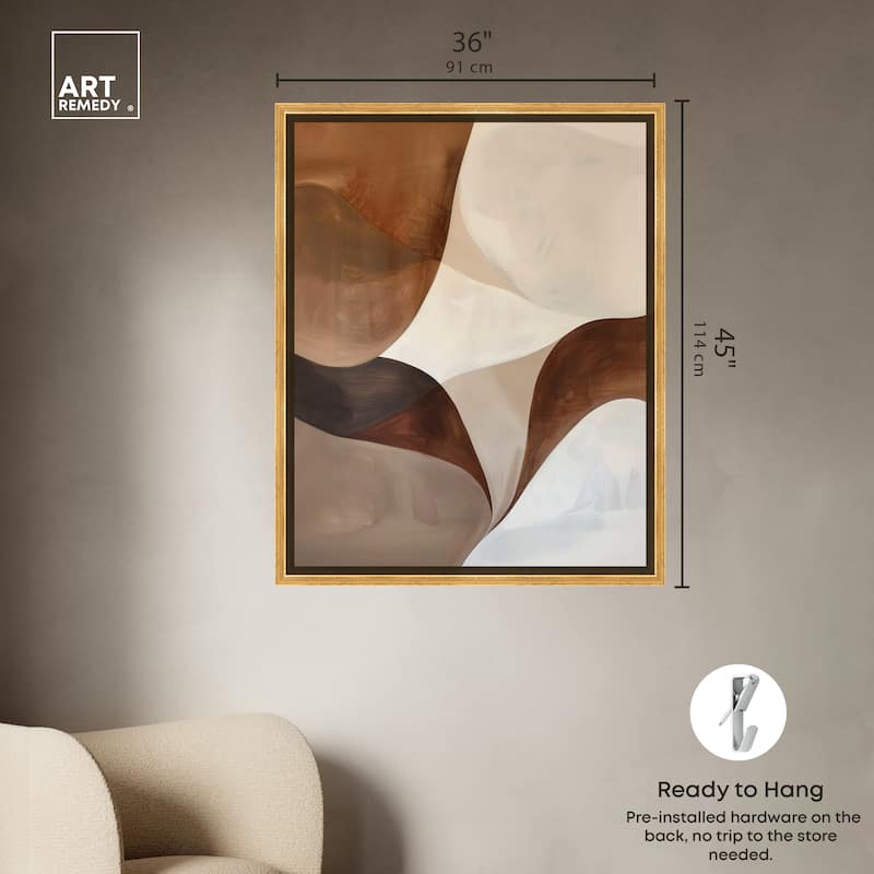 Art Remedy Dream Away Ii Framed Abstract Shapes 1 Piece Canvas Wall Art