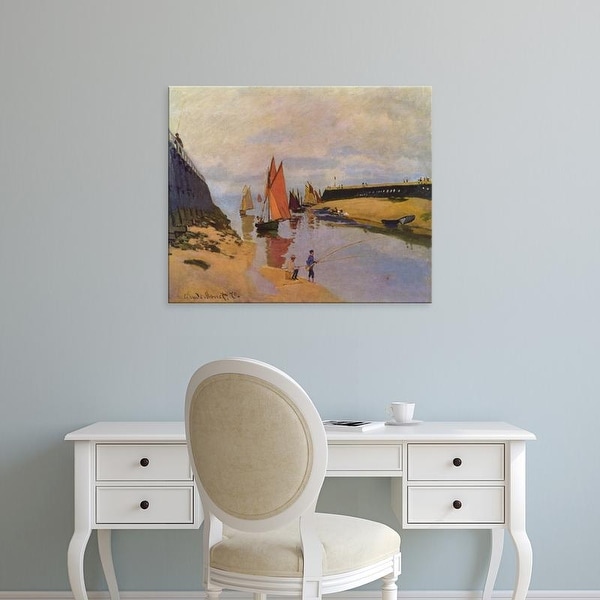 Easy Art Prints Claude Monet's 'The Port of Trouville' Premium Canvas Art