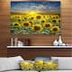 Field of Blooming Sunflowers - Large Flower Glossy Metal Wall Art - Bed ...