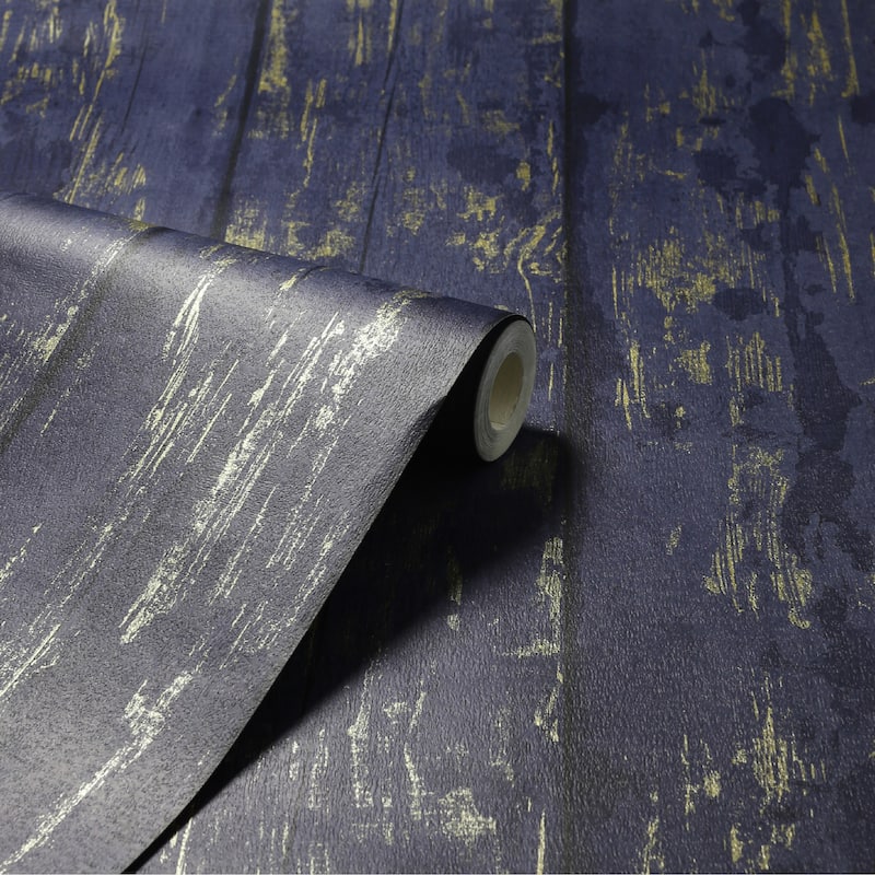 Arthouse Metallic Washed Wood Unpasted Wallpaper