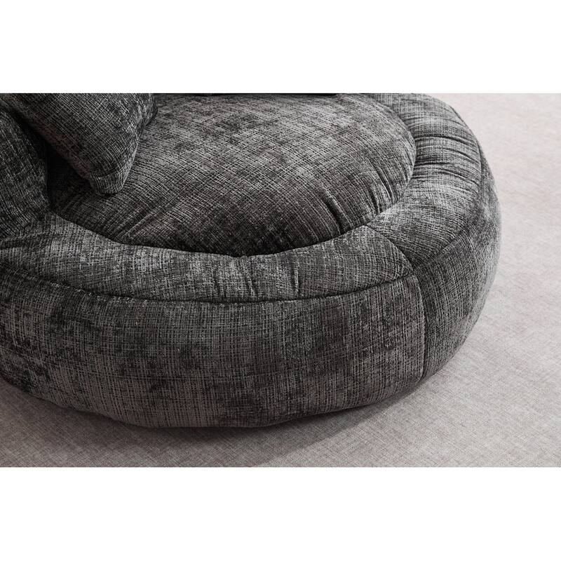 Round Bean Bag Chairs for Soft Chenille Cover