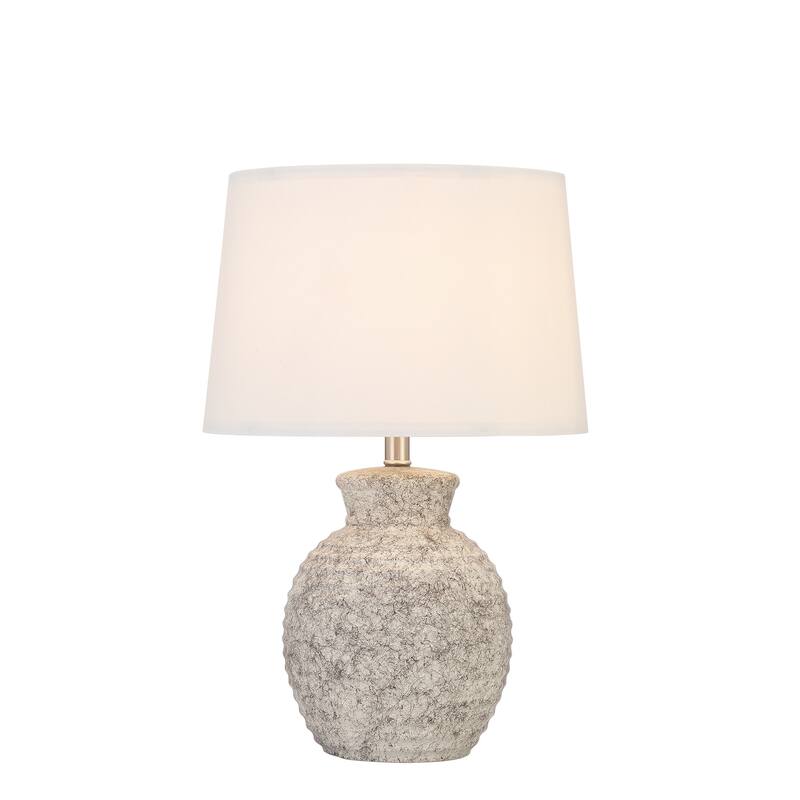 Acroma Stone Table Lamp with Fabric Shade (Set of 2) - Set of 2