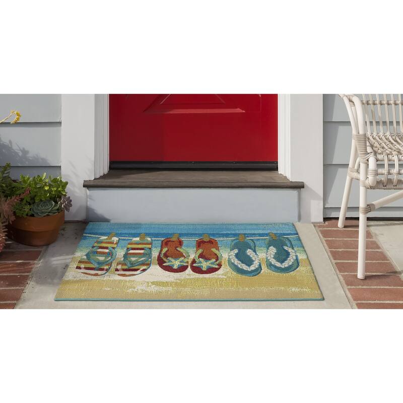 Liora Manne Esencia Flip Flops Forever Indoor/Outdoor Mat