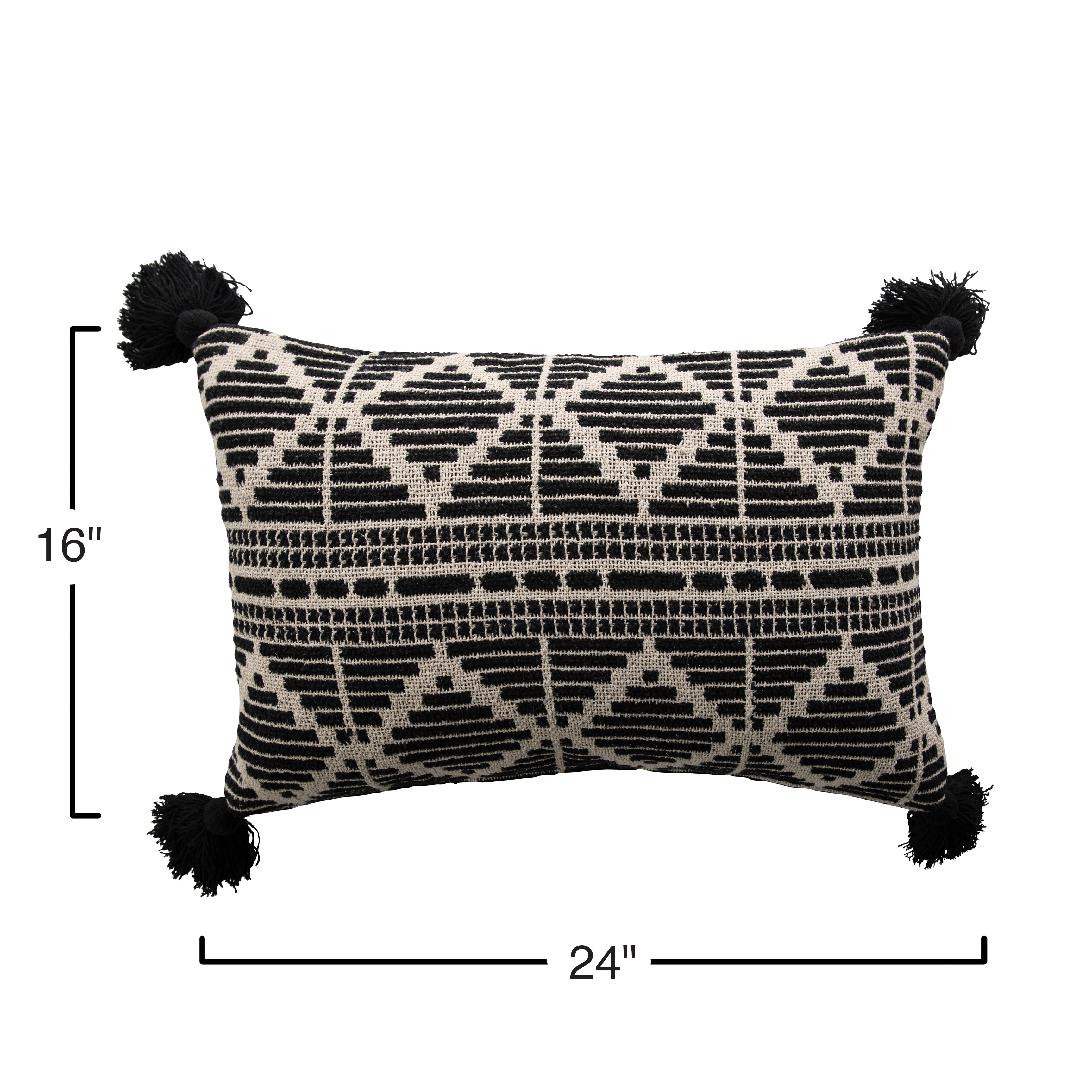 lumbar pillow with tassels