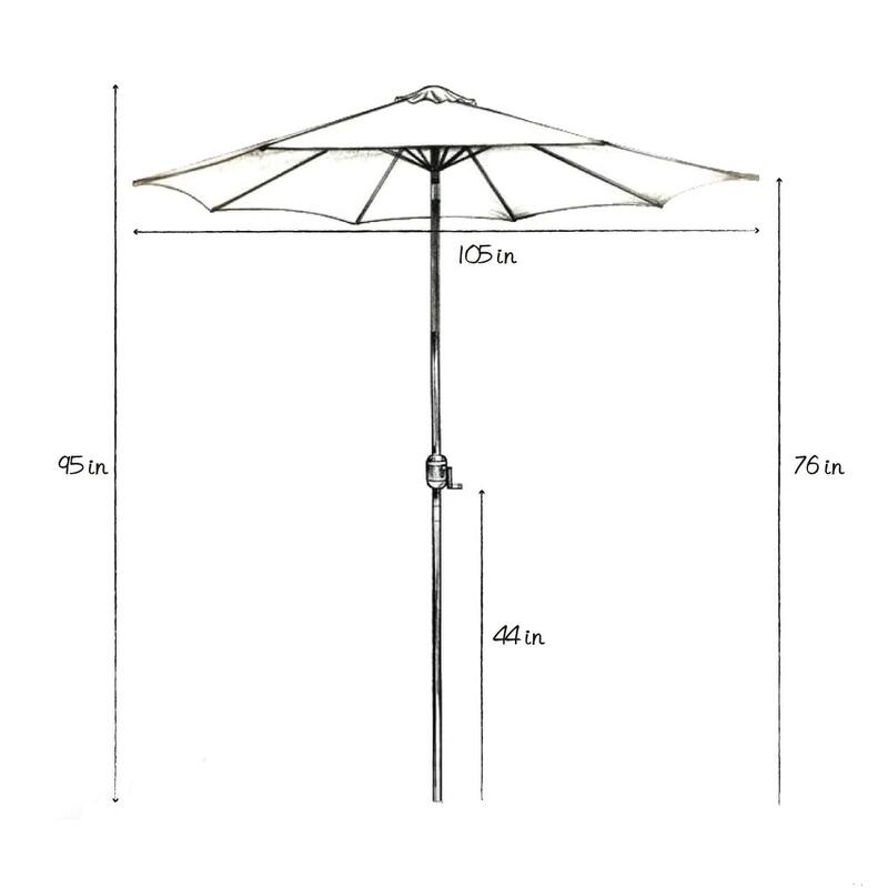 Davee Furniture 9 Feet Black/White Stripe Crank and Tilt Market Umbrella