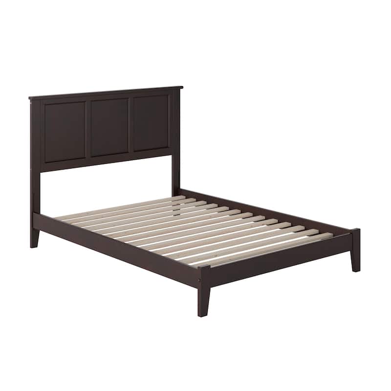 Platform Bed - Solid Hardwood Frame & Open Footboard - Sturdy & Stylish Design