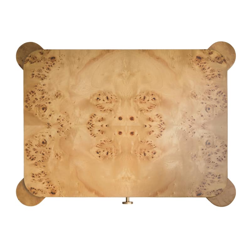 Studio London Nightstand Maple Burl Bedside Table Easy Assembly for Stylish