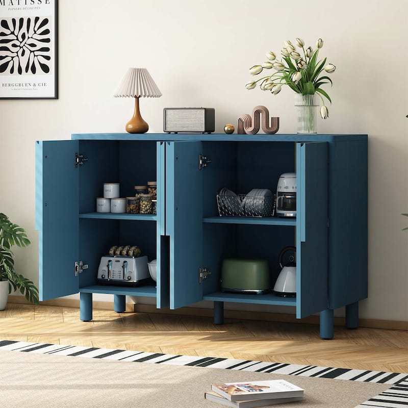 4-Door Buffet Cabinet with Ample Storage,for Various Living Spaces
