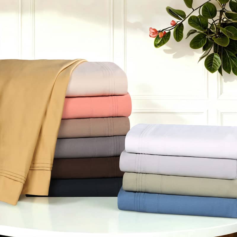 Blue Nile Mills 1500 Thread Count Egyptian Cotton Deep Pocket Solid Sheet Set