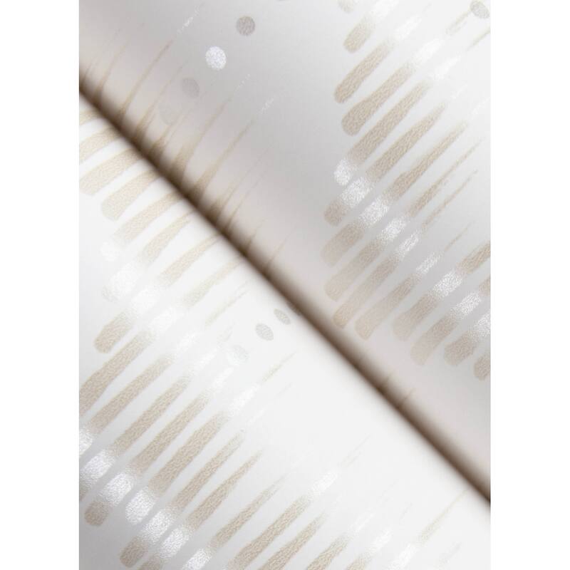 Scott Living Holmby Bone Brushstroke Zigzag Wallpaper