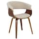 Option Cream Fabric/Walnut Wood
