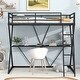 preview thumbnail 4 of 7, Twin Size X-Frame Loft Bed with Desk, Ladder, and Full-Length Safety Rails,No Box Spring Needed