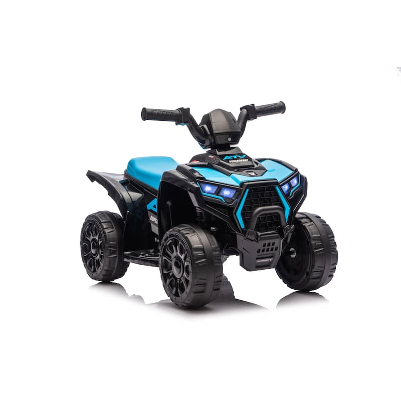 Black Blue Off-Road Toy Car Battery Powered Electric Car Electric Vehicle Ride On ATV with Ergonomic Seat - Black Blue