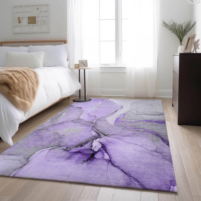 Premium Washable Super Soft Mayfield Rug - Purple - 5' x 7' 6" - Rectangle